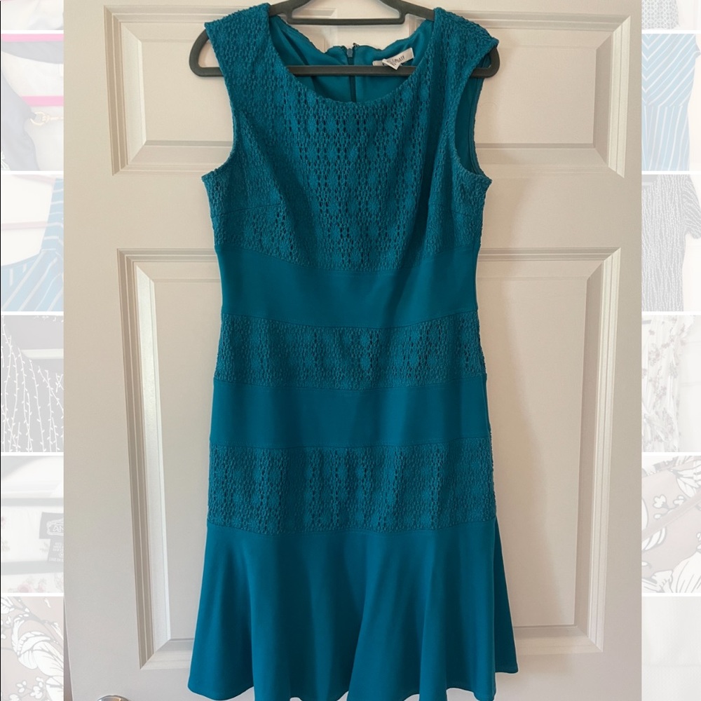 Aqua crochet pattern comfortable work dress